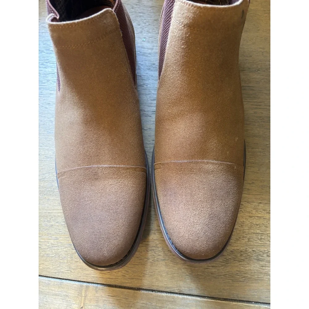 NEW Ferro Aldo Mens Sterling Tan Suede Chelsea Slip On Ankle Boots Size 14